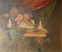 Stilleben mit Birne und Früchten